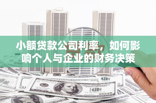 东区小额贷款公司利率，如何影响个人与企业的财务决策