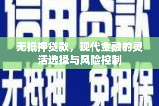 东区无抵押贷款，现代金融的灵活选择与风险控制