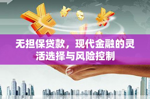 东区无担保贷款，现代金融的灵活选择与风险控制